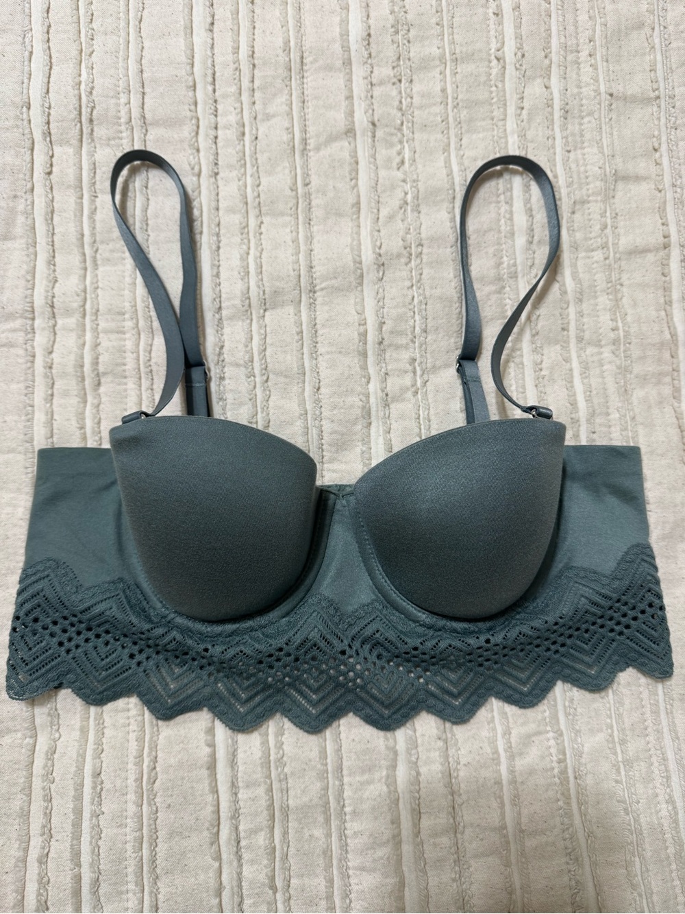 aerie Lace-Trim Longline Sunnie Strapless Bra
